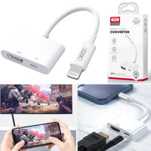Converter Lightning to HDMI+Lightning XO HUB005 - ឌុយបំឡែង XO HUB005 ឌុយអាយហ្វូនទៅ HDMI+Lightning