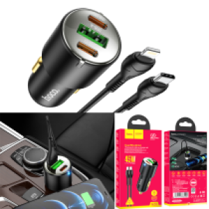 Power Car Charger PD/PPS/QC/FCP/AFC hoco NZ6 Set TypeC to iPhone - ឆ្នាំសាកក្នុឡាន ហូកូ NZ6 PD45W ខ្សែ(Type-C to iP)