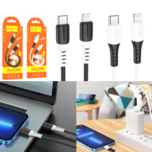 Cable Charger silicone hoco X82 X82(TypeC to iPhone) - ខ្សែសាក ហូកូ X82 ក្បាល PD(TypeC to iPhone)