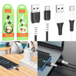 Cable Charger silicone hoco X82 Type C 1m - ខ្សែសាកស៊ីលីខុន ហូកូ​ X82 Type-C 1ម៉ែត