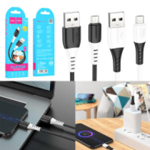 Cable Charger silicone hoco X82 Micro 1m - ខ្សែសាក silicone ហូកូ​ X82 Micro 1ម៉ែត
