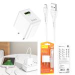 Power Charger Hoco C98 18W (QC/FCP/AFC) Micro Cable - ឆ្នាំងសាក​ ហូកូ C98 រុនមួយ 18W (QC/FCP/AFC)មានខ្សែ Micro