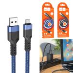 Cable Charger Hoco U110 Micro 1.2m - ខ្សែសាកស្រោបក្រណាត់ ហូកូ​ U110 Micro