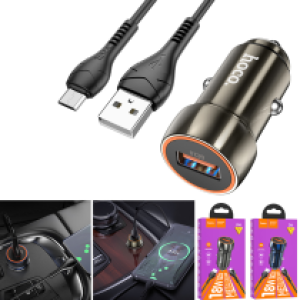 Power Car Charger hoco Z46 QC/FCP/AFC set(Micro) - ឆ្នាំសាកក្នុឡាន ហូកូ Z46 QC/FCP/AFC ឈុត(Micro)