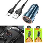 Power Car Charger hoco Z46A PD20W+QC3.0 set TypeC - ឆ្នាំសាកក្នុឡាន ហូកូ Z46A PD20W+QC3.0ឈុត TypeC