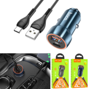 Power Car Charger hoco Z46A PD20W+QC3.0 set TypeC - ឆ្នាំសាកក្នុឡាន ហូកូ Z46A PD20W+QC3.0ឈុត TypeC
