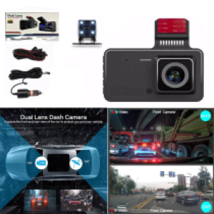 Camera Car 2in1 Cam+back camera Q10 - កាមេរ៉ាឡាន Dash Cam មានកាមេរ៉ាក្រោយ
