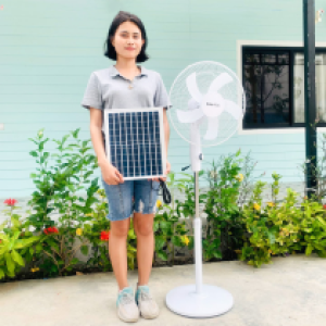 Solar Charging Fan AC/DC 168 - កង្ហាសឡា សាកភ្លើង AC/DC 168