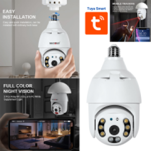 Camera Light Bulb 360° Wifi 3M SECTEC ST-951-3M-TY Tuya - កាមេរ៉ាវ៉ាយហ្វាយ360 ប្រើឌុយអំពូល SECTEC ST-951-3M-TY