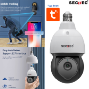 Camera Light Bulb 360° Wifi 3M SECTEC ST-425E-3MTY Tuya - កាមេរ៉ាវ៉ាយហ្វាយ360 ប្រើឌុយអំពូល SECTEC ST-425E-3MTY