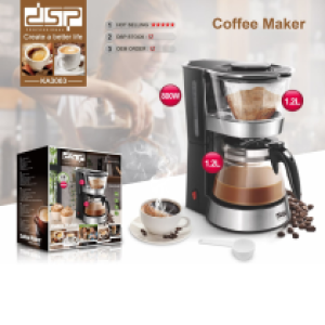 DSP coffee maker 800W 1.2L KA-3063 - ម៉ាស៊ីនឆុងកាហ្វេ Espresso KA-3063