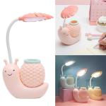 Desk Lamp LED Pen Holder Cartoon Box Pen DLL06 - អំពូលដាក់លើតុ ប្រអប់ដាក់ប៊ិចរូបដំរី ម៉ូដ DLL06