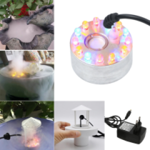 Humidifier Light 12 LED Fogger Fountain - ម៉ាស៊ីនចំហាយទឹក បាញ់ផ្សែងក្នុងអាងទឹក