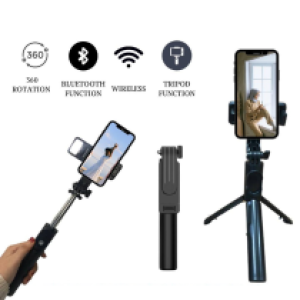 Selfie Stick Tripod Bluetooth Remote P20S LED Flash - ជើងត្រៃផត ដងថតប្លូធូសតេឡេ P20S ភ្លើងផ្លាស់
