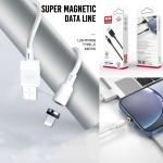 Cable Charger Magnetic XO NB187 iPhone - ខ្សែសាកក្បាលដែកឆក់ XO NB187 Lighning