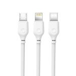 Cable Charger XO NB103 3in1(Micro+iPhone+Type-C) - ខ្សែសាក បី(អាយហ្វូន​ ម៉ាយក្រូ ថាយស៊ី) អ៊ិចអូ NB103