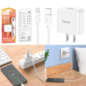 Power Charger hoco C106 set Micro - ឆ្នាំងសាក​ ហូកូ C106 ឈុតខ្សែ Micro