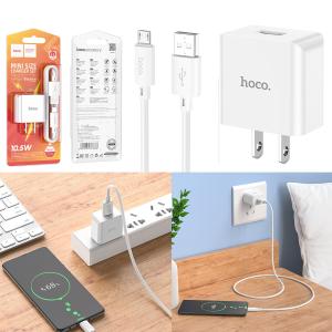 Power Charger hoco C106 set Micro - ឆ្នាំងសាក​ ហូកូ C106 ឈុតខ្សែ Micro