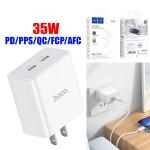 Power Charger Hoco C108 PD35W 2PD Port - ឆ្នាំងសាក ខ្វីកឆាច ហូកូ C108 PD35W រុន PD 2