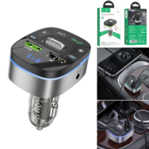 Car Bluetooth FM transmitter hoco E71 QC3.0 - ប្លូធូឡាន FM បញ្ជូនសំលេង ហូកូ E71 QC3.0