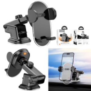 Holder Car hoco H3 Shiny press type - ជើងចាប់ទូរសព្ទ័ ជាប់កញ្ចក់ឡាន ហូកូ​ H3