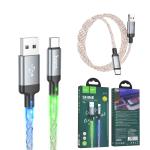 Cable Charger LED hoco U112 iPhone 1m - ខ្សែសាក ភ្លើងពណ៌ ហូកូ​ U112 Lightning 1ម៉ែត