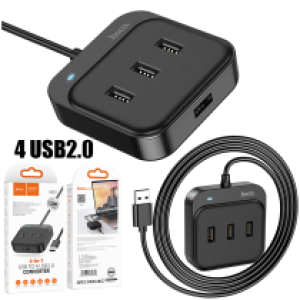 HUB Converter USB to USB2.0*4 hoco HB31 1.2m - ដុំបំបែក USB ហូកូ HB31(USB to USB2.0*4) 1.2m