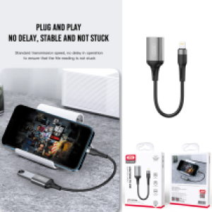 Converter Lightning to USB XO NB201 OTG - ឌុយបំឡែង OTG XO NB201 ឌុយអាយហ្វូនទៅ USB