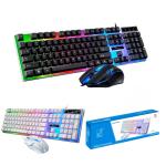 Keyboard+Mouse Gaming light RGB G21 - ក្តាចុច+ម៉ៅ Gaming ភ្លើងចំរុះព័ណ G21