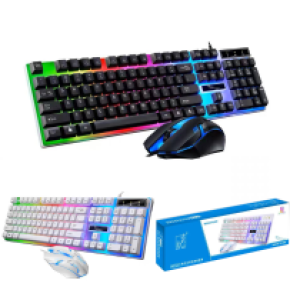 Keyboard+Mouse Gaming light RGB G21 - ក្តាចុច+ម៉ៅ Gaming ភ្លើងចំរុះព័ណ G21