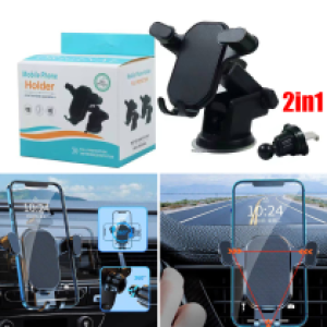 Holder Car 2in1 Mirror and Aircon Z102S - ជើងចាប់ទូរសព្ទ័ ជាប់កញ្ចក់ឡាន 2in1 Z102S