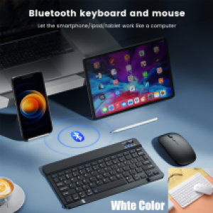 Keyboard+Mouse bluetooth iPad - ក្តាចុច ប៊្លូធូស iPad