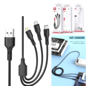 Cable Charger 3in1 XO NB230 2.4A - ខ្សែសាក 3in1 XO NB230 2.4A