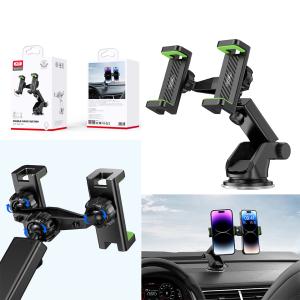Holder Car XO C117 Double chuck Suction cup - ជើងចាប់ទូរសព្ទ័ ជាប់កញ្ចក់ឡាន XO C117 ក្រចាប់ 2គ្រាប់