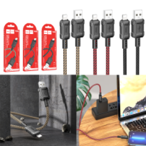 Cable Charger hoco X94 iPhone - ខ្សែសាកជ័រទន់ ហូកូ X94 អាយហ្វូន