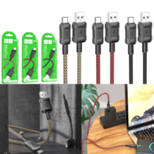Cable Charger hoco X94 Type-C - ខ្សែសាកជ័រទន់ ហូកូ X94 Type C