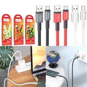 Cable Charger hoco X85 Type-C - ខ្សែសាកជ័រទន់ ហូកូ X85 Type C