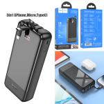 Power Bank Hoco J114A 20000mAh 3in1(iPhone,Micro,TypeC) - ថ្មជំនួយ ហូកូ J114A 20000 មីលីអំពែ 3in1(iPhone,Micro,TypeC)