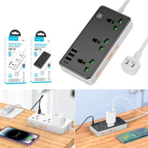 Power Strip  hoco AC7 3socket 1C3A - ព្រីភ្លើង hoco AC7 3socket 1C3A