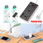 Power Strip  hoco AC8 3socket PD30W/1C3A - ព្រីភ្លើង hoco AC8 3socket PD30W/1C3A