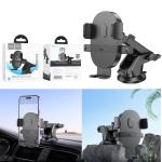 Holder Car hoco H19 Mighty one-button - ជើងចាប់ទូរសព្ទ័ ជាប់កញ្ចក់ឡាន ហូកូ​ H19 ផ្ដេកនិងបញ្ឈរ