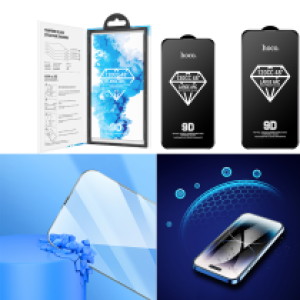 Screen Protector 9D dustproof hoco A34 iPhone 14 Pro - កញ្ចក់ពេញការពារ 9D មិនប្រឡាក់ hoco A34 iPhone 14 Pro