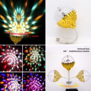 LED Club light Mini color full roating lmap - អំពូលក្លឹប ប្រើ វិលចំរុះពណ៌ ប្រើ USB 5V