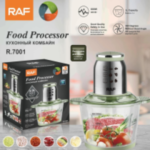 Food processor glass 3.0L RAF 600W R.7001 - ម៉ាស៊ីនកិនសាច់​កញ្ចក់ 3.0L RAF 600W R.7001