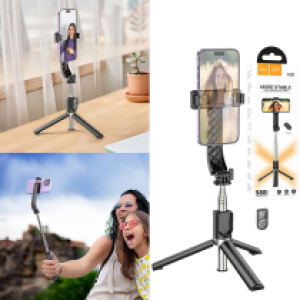 Selfie Stick Tripod Bluetooth Remote hoco K20 Prior live - ដងថតប្លូធូស ហូកូ K20 Prior live