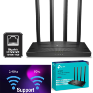 WiFi Router TP-LINK AC1200 C6 5G 867 Mbps - ឧបករណ៍ចែកអ៊ិនធើនេត AC1200 C6 5G 867 Mbps