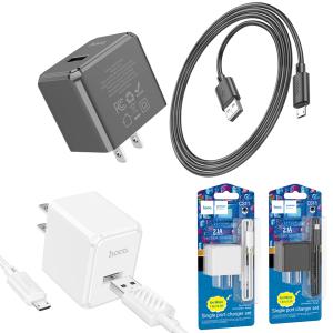 Power Charger hoco CS11 2.1A set Micro - ឆ្នាំងសាក​ ហូកូ CS11 រុនសាកមួយ 2.1A ឈុត Micro