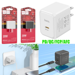 Power Charger Hoco CS13 20W (PD/QC/FCP/AFC) - ឆ្នាំងសាក​ ហូកូ CS13 រុនមួយ 20W (PD/QC/FCP/AFC)
