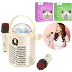 Speaker Bluetooth hoco BS59 (2 Wireless Mics) - បាស់ប្ល៊ូធូសប្រើថ្ម ហូកូ BS59 មានមេក្រូប៊្លូធូស2