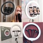 LED Selfie Ring Live 14"36cm 3Clip M36E - អំពូលមូល ស៊ែលហ្វីM36E ក្រចាប់3 ទំហំ36cm